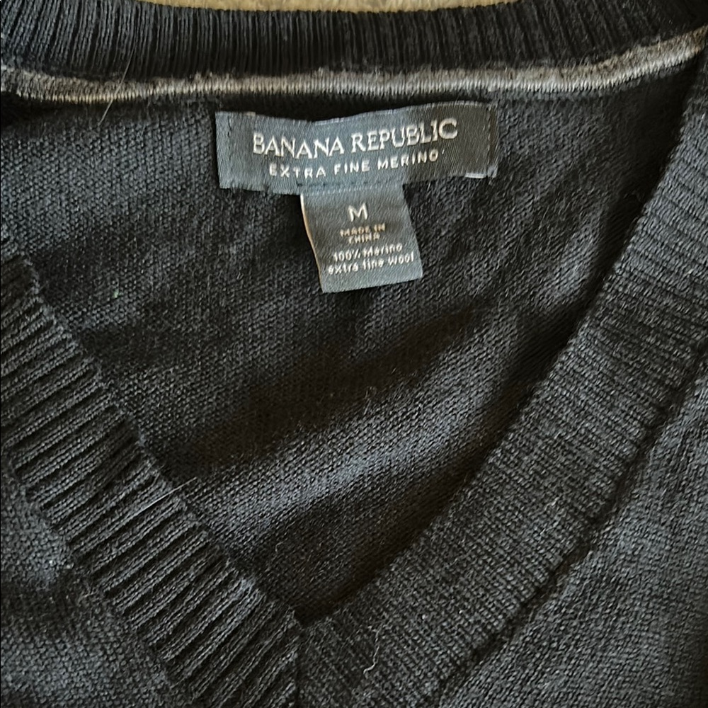 Banana Republic Black Merino Wool Sweater